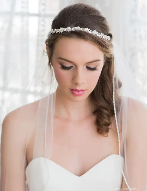 CONTOUR HEADPIECE WITH RHINESTONES at Bellissima Bridal — view 1