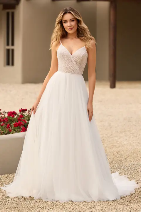 Lavender wedding gown at Bellissima Bridal