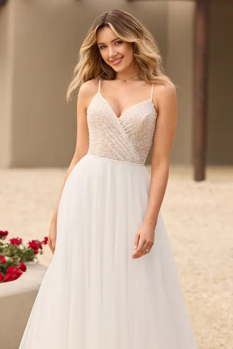 Lavender wedding gown at Bellissima Bridal