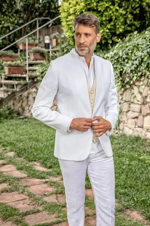 Men’s Mao Jacket wedding gown at Bellissima Bridal