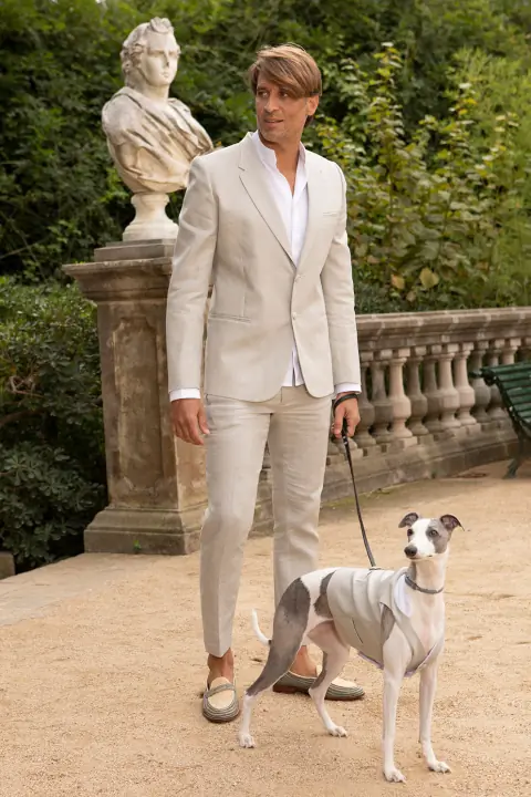 Men’s Slim Fit Pants wedding gown at Bellissima Bridal