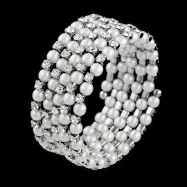 PEARLS BANGLE BRACELET IN 1 ” WIDTH wedding gown at Bellissima Bridal