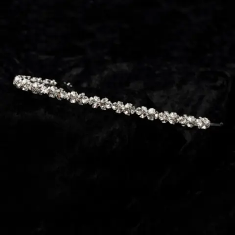 THIN RHINESTONE HEADPIECE wedding gown at Bellissima Bridal