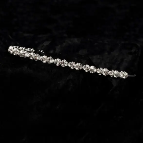 THIN RHINESTONE HEADPIECE at Bellissima Bridal — view 1